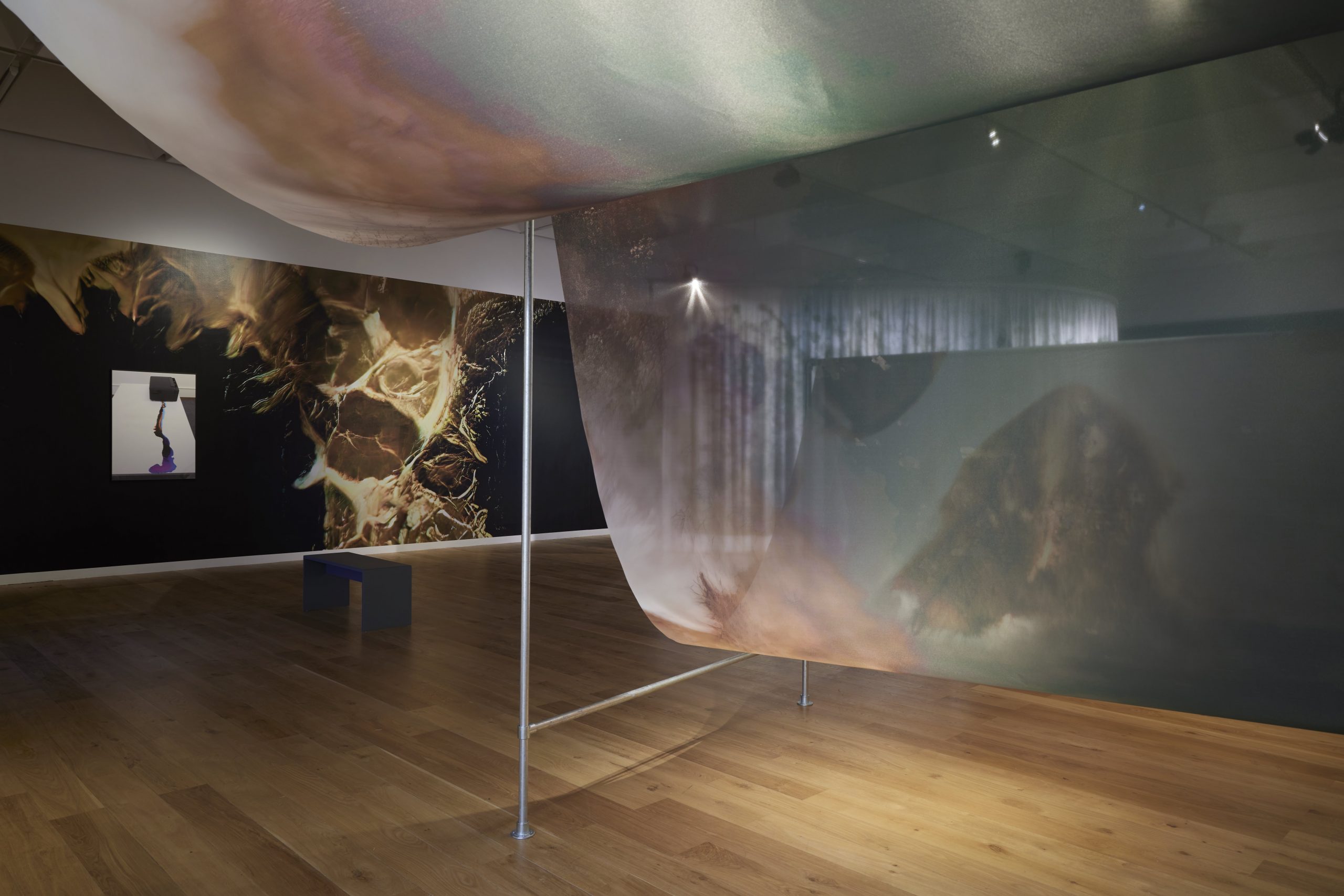 Install view of Céline Condorelli, Aural Studies at Nottingham Contemporary.