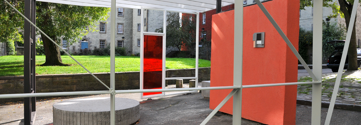 Detail of Toby Paterson's installation at Chessels Court, 2017.